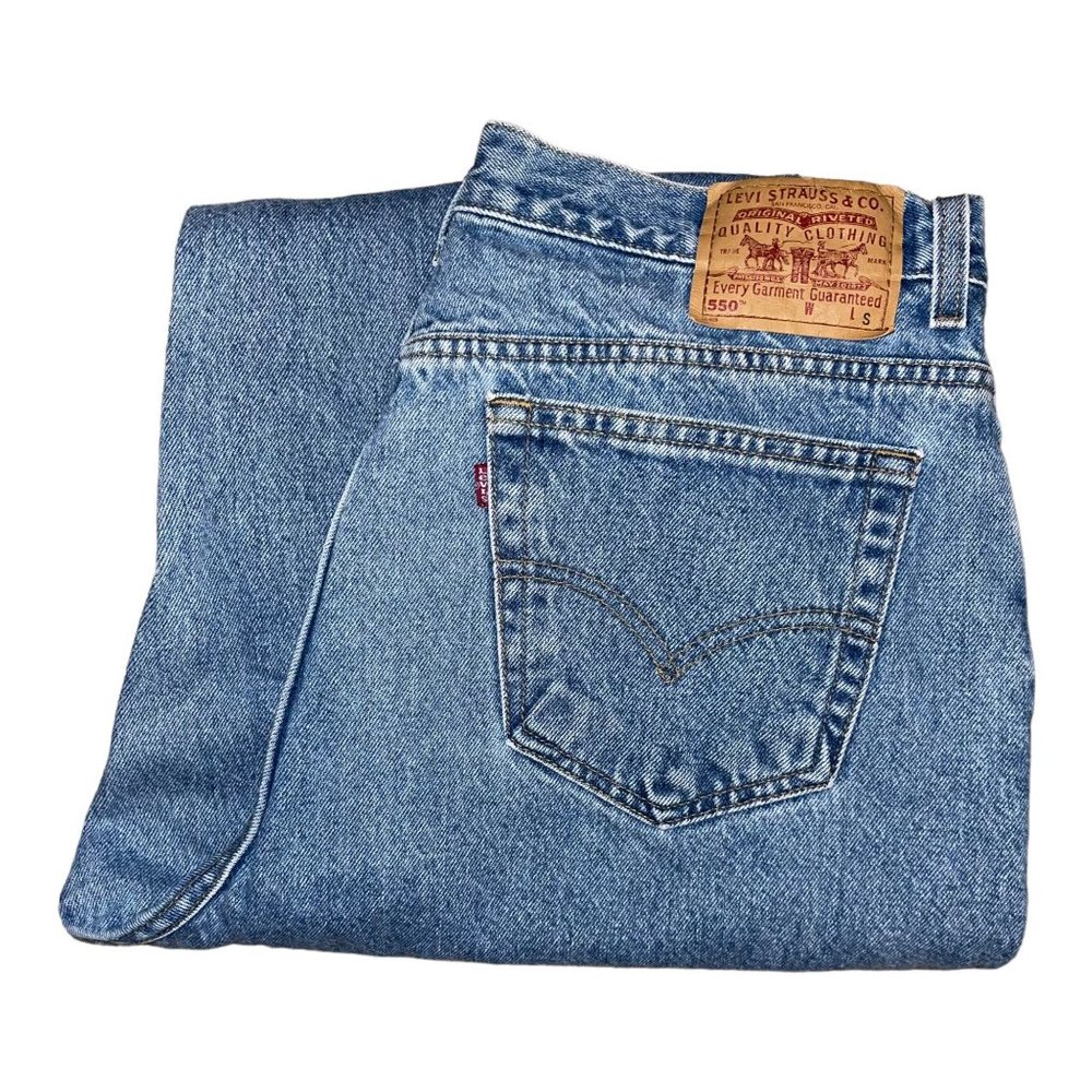 Vintage Levis 550 Jeans Womens 20W 28 Relaxed Fit Tapered Leg Medium Wash